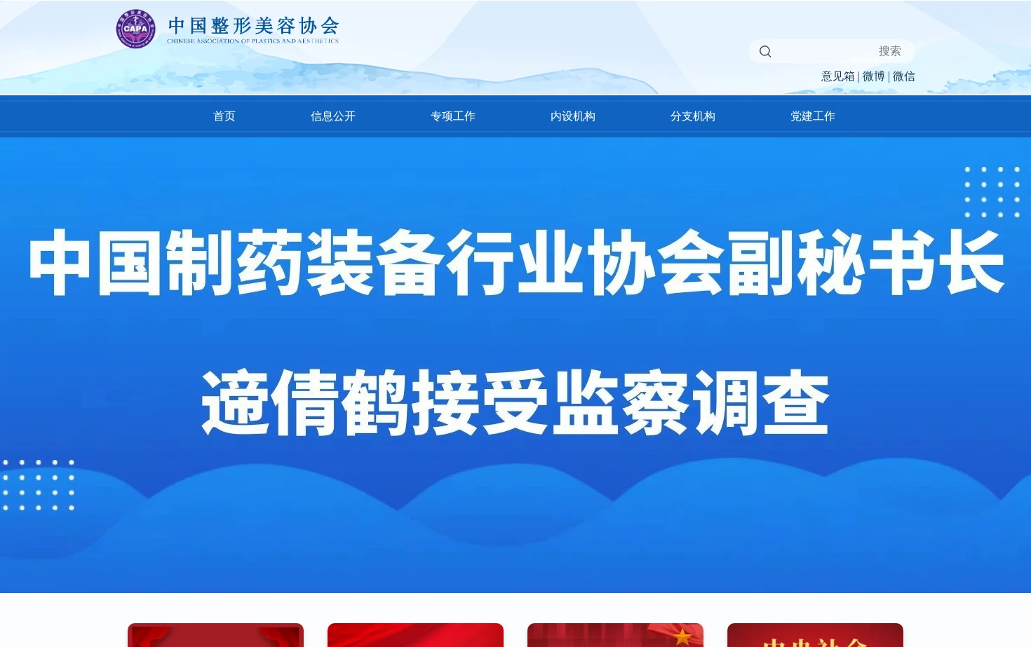 中国整形美容协会 页面快照